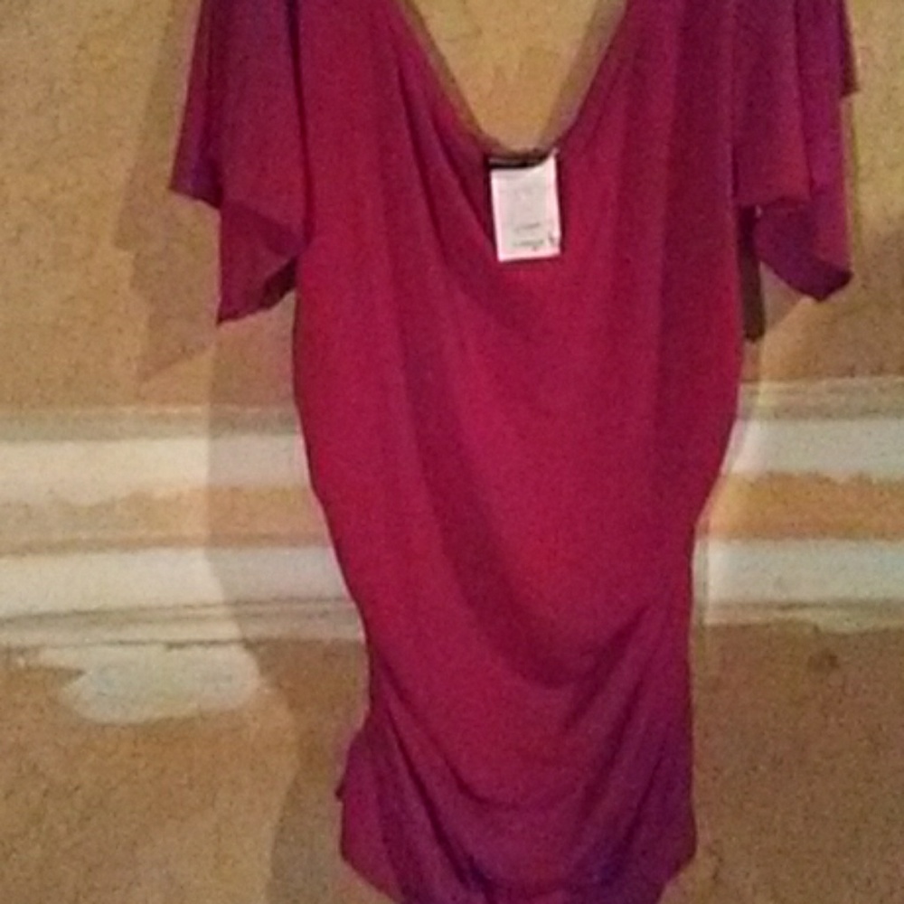 Stylish red paper doll top